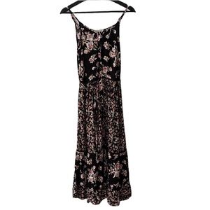 Band of Gypsies Floral Tiered Button Front Dress